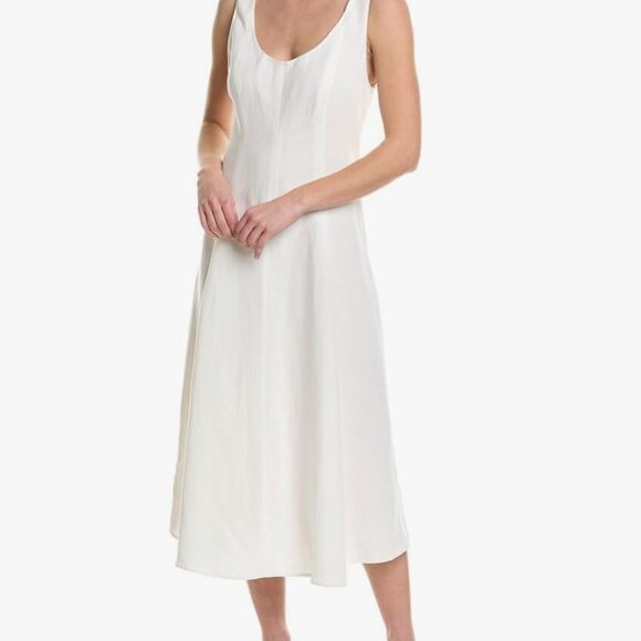 Vince Scoop Neck Tank Midi Dress Off-White (NWT - Size Medium) - Picture 5 of 6